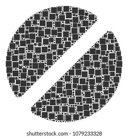 Pharmacy Tablet mosaic icon of square figures and circle particles in variable sizes. Vector objects are combined into pharmacy tablet mosaic design concept.