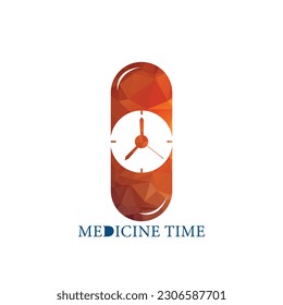 pharmacy time logo medicine time logo design template vector 
