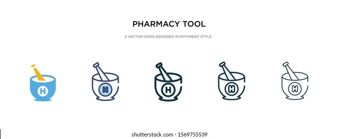 pharmacy tool icon in different style vector illustration. two colored and black pharmacy tool vector icons designed in filled, outline, line and stroke style can be used for web, mobile, ui