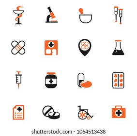pharmacy vector icons for web and user interface design