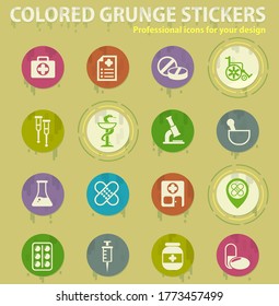 pharmacy vector icons for web and user interface design