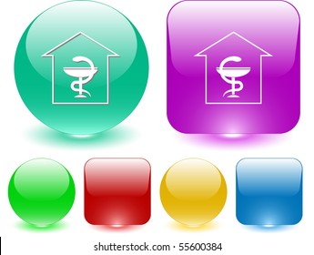 Pharmacy. Vector interface element.