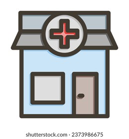 Pharmacy Vector Thick Line Filled Colors Icon For Personal And Commercial Use.
