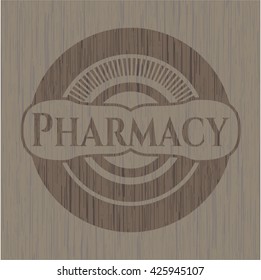 Pharmacy vintage wood emblem