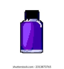 pharmacy vitamin bottle game pixel art retro vector. bit pharmacy vitamin bottle. old vintage illustration