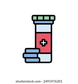 Pharmacy Vitamin Icon Vector Illustration