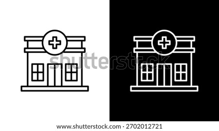 Pharmacy White Icon Set Design
