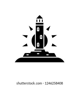 Pharos black icon, vector sign on isolated background. Pharos concept symbol, illustration 