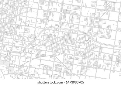 Pharr, Texas, USA, bright outlined vector map with bigger and minor roads and steets created for infographic backgrounds.