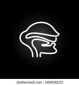 Pharynx, organ neon icon. Elements of human organ set. Simple icon for websites, web design, mobile app, info graphics