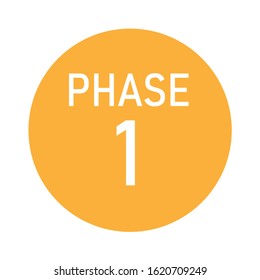 Phase 1 icon. Clipart image isolated on white background
