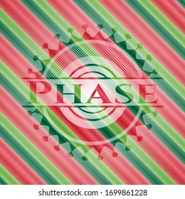Phase christmas emblem background. Vector Illustration. Detailed.