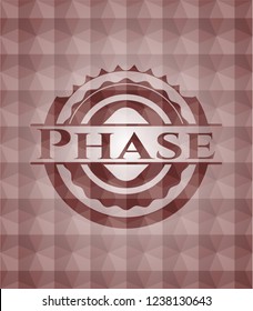 Phase red seamless geometric badge.