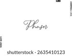 Phaser Cursive Stylish Typography Text Trendy Quote For T-Shirt Designs