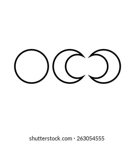Phases of the moon icons