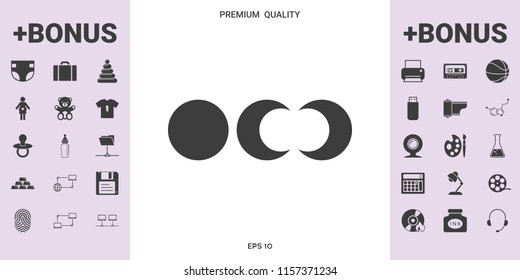 Phases of the moon icons - graphic elements for your design
