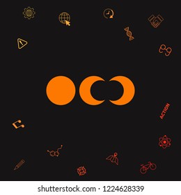 Phases of the moon icons. Graphic elements for your design