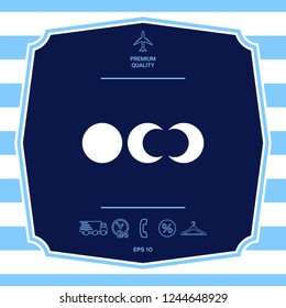 Phases of the moon icons. Graphic elements for your design