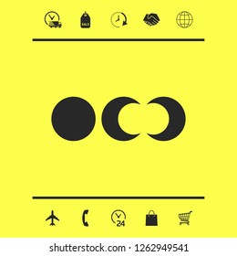 Phases of the moon icons. Graphic elements for your design