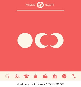 Phases of the moon icons. Graphic elements for your design