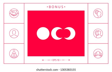 Phases of the moon icons. Graphic elements for your design