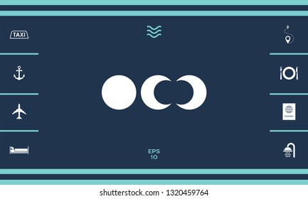 Phases of the moon icons. Graphic elements for your design