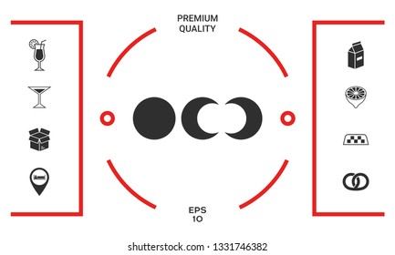 Phases of the moon icons. Graphic elements for your design