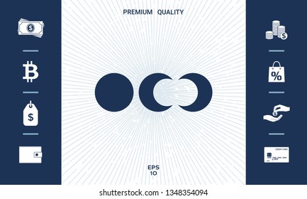 Phases of the moon icons. Graphic elements for your design