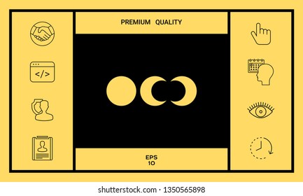 Phases of the moon icons. Graphic elements for your design