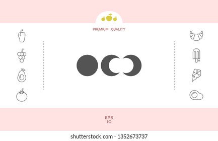 Phases of the moon icons. Graphic elements for your design