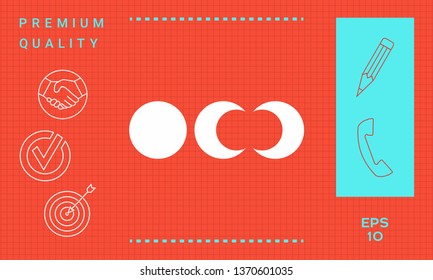 Phases of the moon icons. Graphic elements for your design