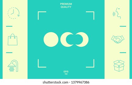 Phases of the moon icons. Graphic elements for your design