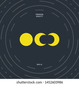 Phases of the moon icons. Graphic elements for your design