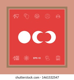 Phases of the moon icons. Graphic elements for your design