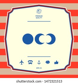 Phases of the moon icons. Graphic elements for your design