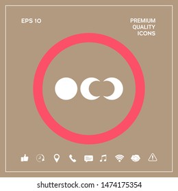 Phases of the moon icons. Graphic elements for your design