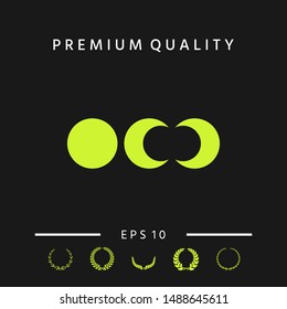 Phases of the moon icons. Graphic elements for your design