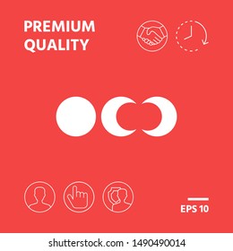 Phases of the moon icons. Graphic elements for your design