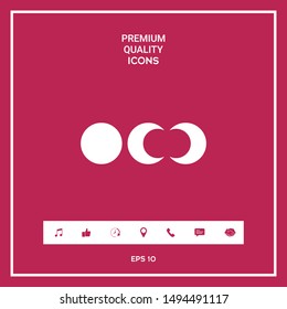 Phases of the moon icons. Graphic elements for your design