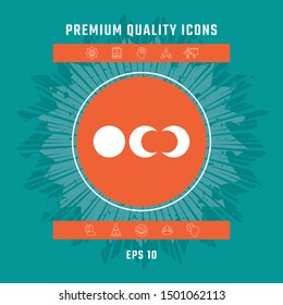 Phases of the moon icons. Graphic elements for your design