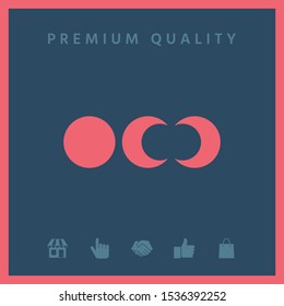 Phases of the moon icons. Graphic elements for your design