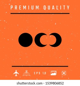 Phases of the moon icons. Graphic elements for your design