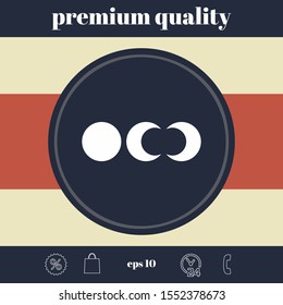 Phases of the moon icons. Graphic elements for your design