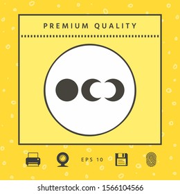 Phases of the moon icons. Graphic elements for your design