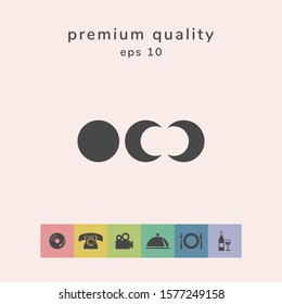 Phases of the moon icons. Graphic elements for your design