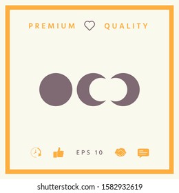 Phases of the moon icons. Graphic elements for your design