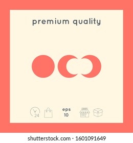 Phases of the moon icons. Graphic elements for your design