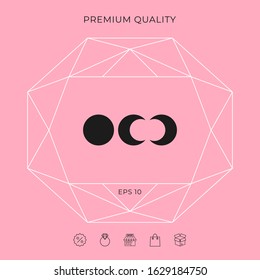 Phases of the moon icons. Graphic elements for your design