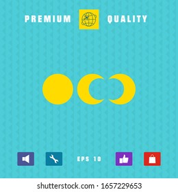 Phases of the moon icons. Graphic elements for your design