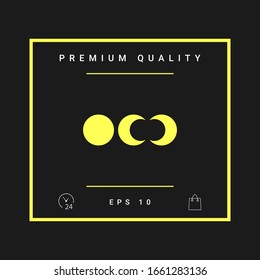Phases of the moon icons. Graphic elements for your design